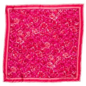 Louis Vuitton Ikat Pink Silk Scarf